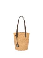 Saint Laurent Raffia Tote Bag - Neutrals