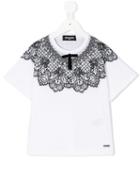 Dsquared2 Kids - Lace Panel T-shirt - Kids - Cotton - 12 Yrs, White