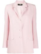 Styland Single-breasted Fitted Blazer - Pink