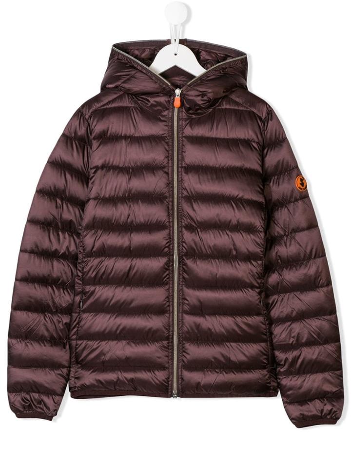 Save The Duck Kids Short Padded Jacket - Pink & Purple