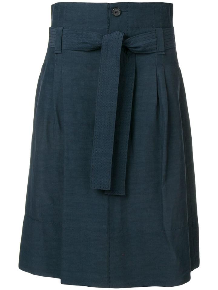 Golden Goose Deluxe Brand Belted A-line Midi Skirt - Blue