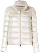 Herno Zip Up Collar Puffer Jacket - Nude & Neutrals