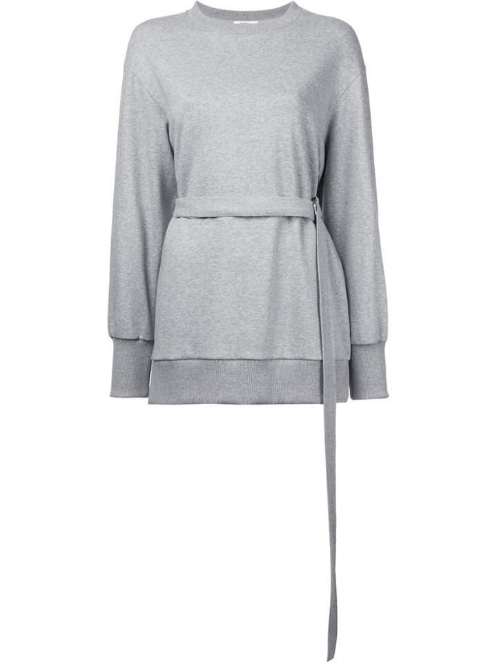 Goen.j Strap-belted Jersey Top - Grey