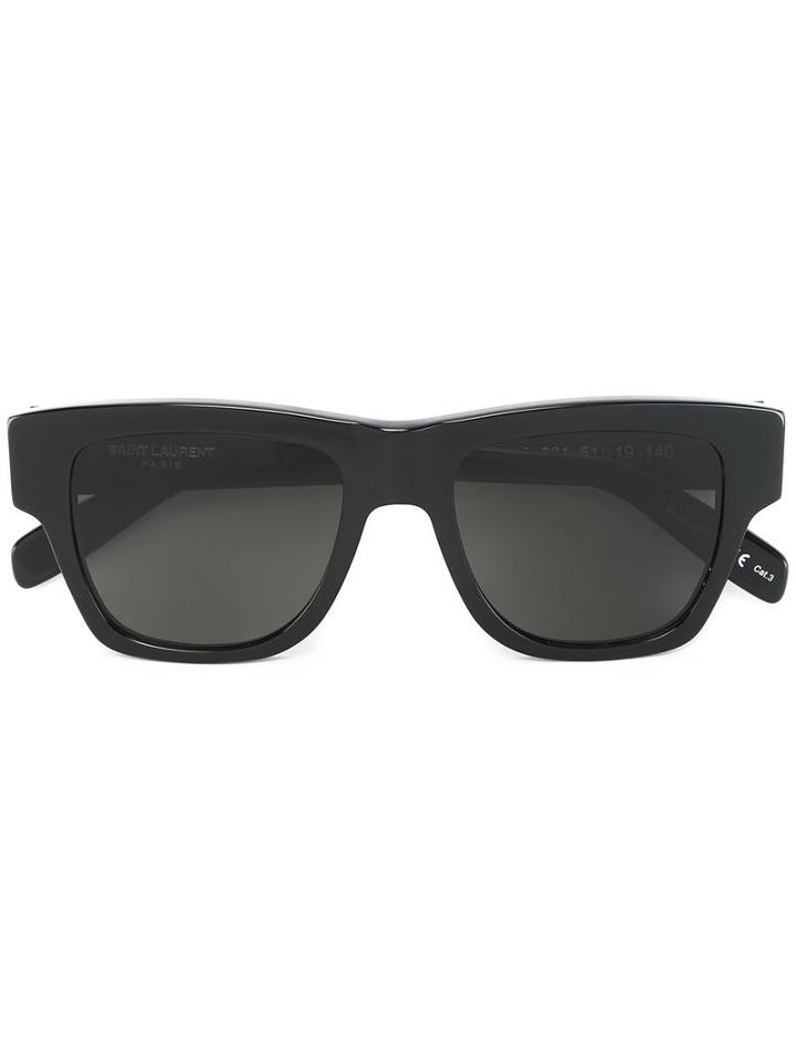 Saint Laurent - 'sl 142 001' Sunglasses - Unisex - Acetate - 51, Black, Acetate