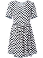 Kenzo - Geometric Print Dress - Women - Silk - 38, Women's, White, Silk