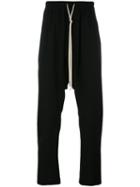 Rick Owens Drop-crotch Trousers, Men's, Size: 46, Black, Cotton/viscose/virgin Wool