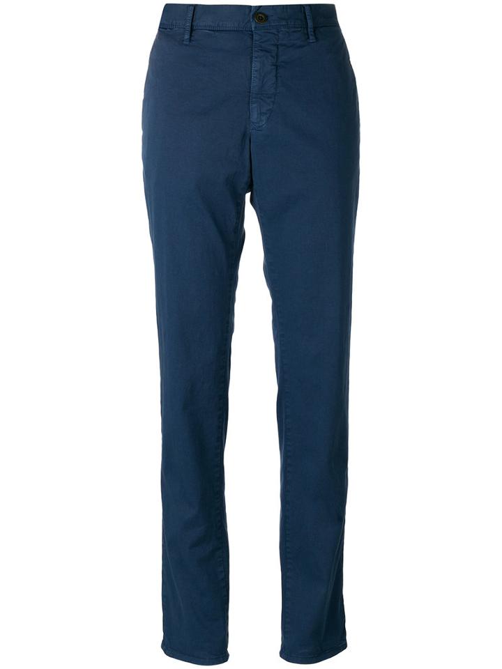 Incotex Slim Fit Chinos, Men's, Size: 34, Blue, Cotton