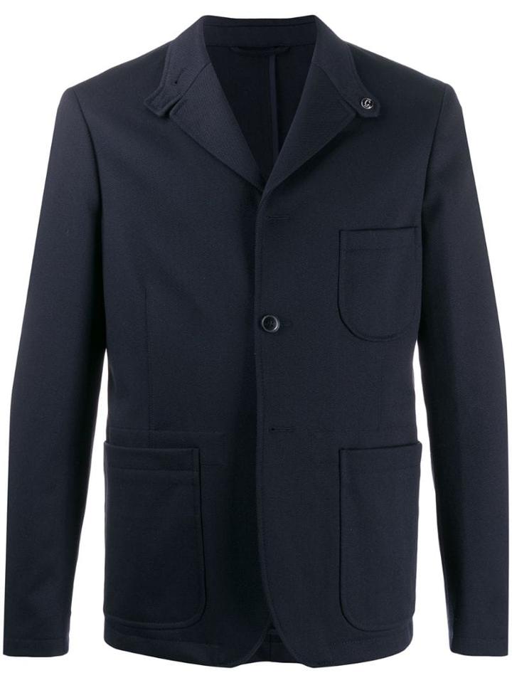Closed Single-breasted Blazer - Blue