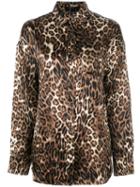 R13 - Leopard Print Shirt - Women - Silk - Xs, Black, Silk
