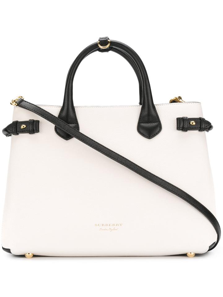 Burberry Banner Tote - White