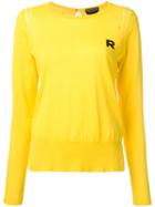 Rochas Initial Sweater, Women's, Size: 42, Yellow/orange, Cotton