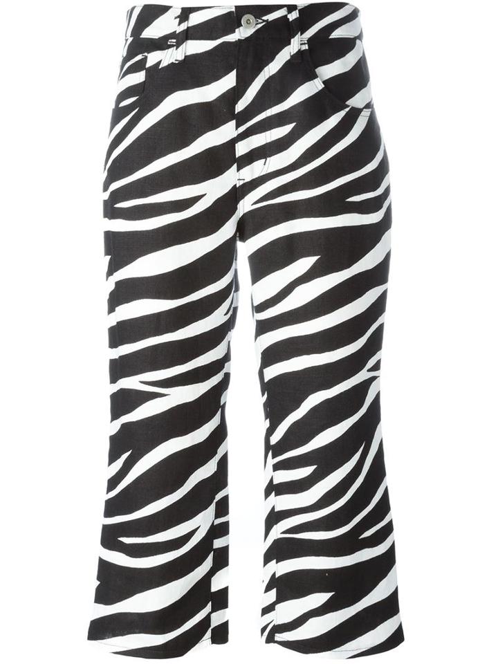 Junya Watanabe Comme Des Garçons Zebra Print Cropped Trousers