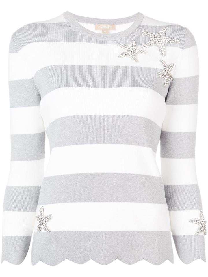 Michael Kors Collection Starfish Detailed Knitter Jumper - Grey