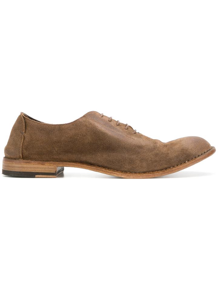 Pantanetti Worn-effect Lace Up Shoes - Brown