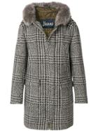 Herno Coyote Fur Trim Hooded Coat - Green