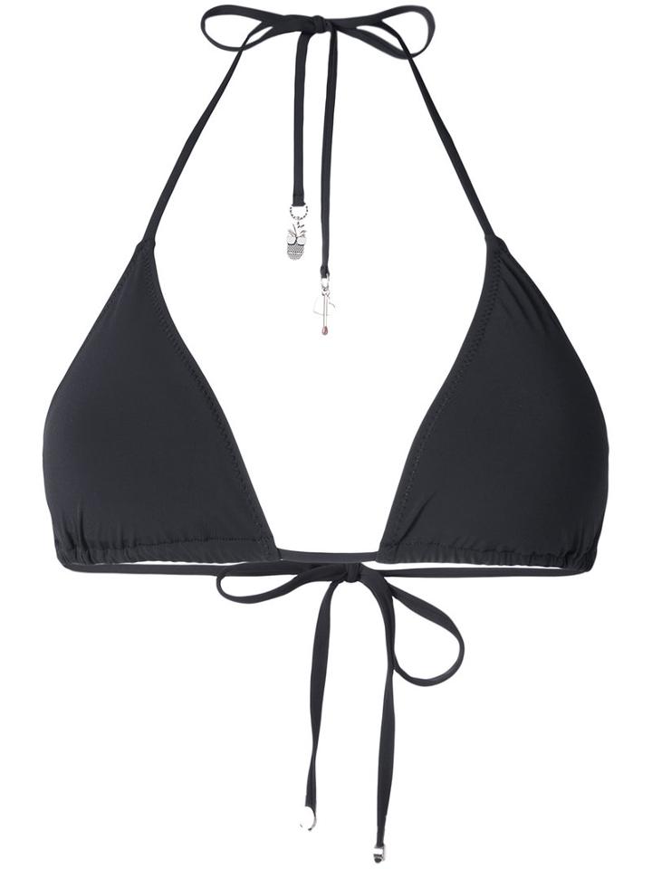 Stella Mccartney - Triangle Bikini Top - Women - Polyamide/polyester/spandex/elastane - Xs, Grey, Polyamide/polyester/spandex/elastane