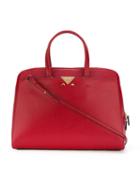 Emporio Armani Top Handle Bag, Women's, Red, Leather