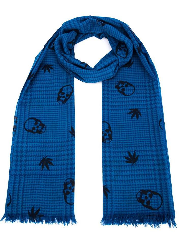 Lucien Pellat Finet Houndstooth Skull Scarf