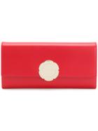 Salvatore Ferragamo Logo Plaque Foldover Wallet - Red
