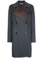 Jil Sander Double Breasted Coat - Blue