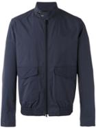 Fay Roll Neck Bomber Jacket, Men's, Size: Xxxl, Blue, Cotton/polyamide