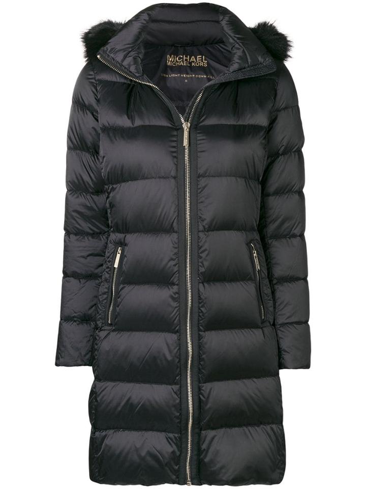 Michael Michael Kors Padded Mid-length Coat - Black