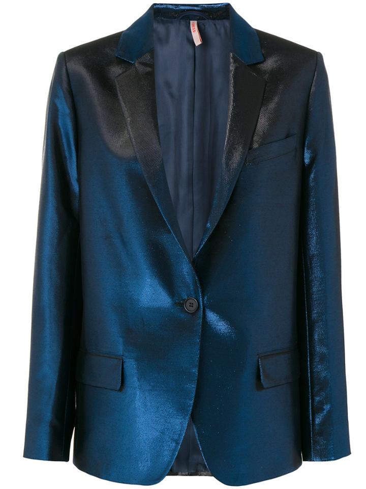 Indress Metallic Blazer - Blue