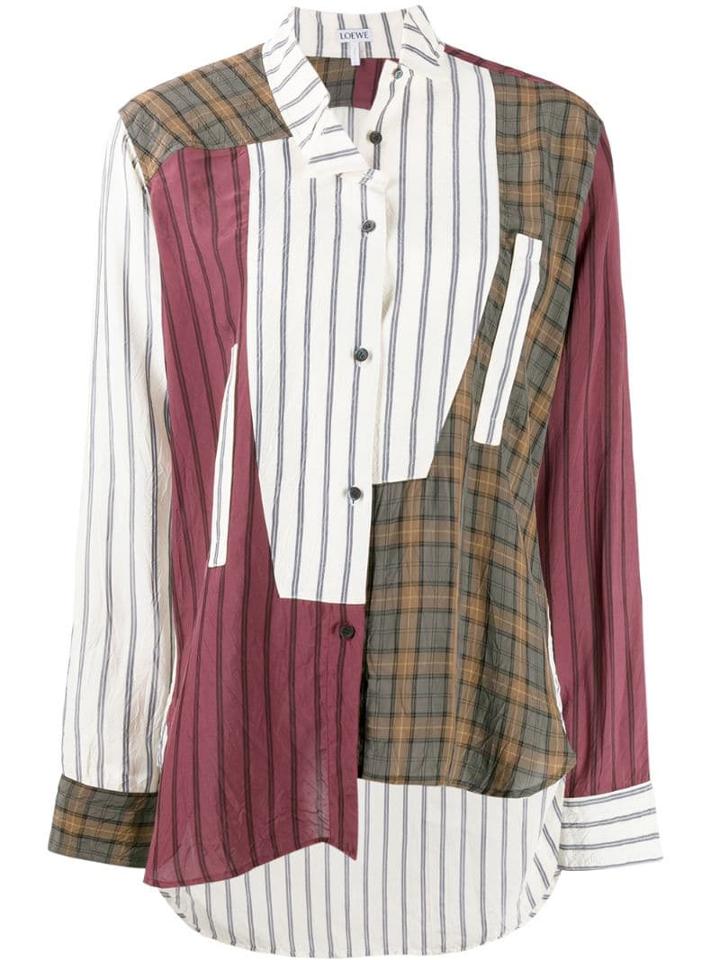 Loewe Patchwork Check Shirt - White