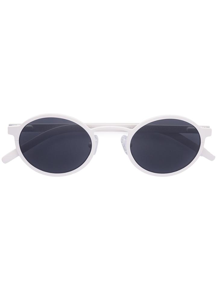 Blyszak Signature Porcelain Steel Frame Sunglasses - White