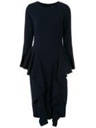 Olympiah Chipre Ruffle Midi Dress - Blue
