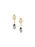 Natasha Collis Sapphire Drop Stud Earrings, Women's, Blue, 18kt Gold/sapphire