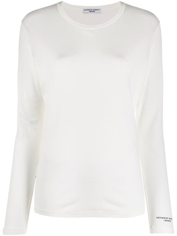 Katharine Hamnett London Printed Logo Top - White
