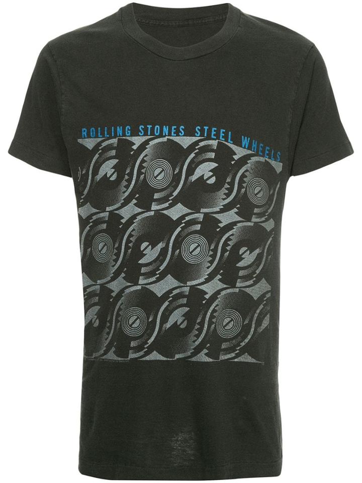 Fake Alpha Pre-owned Rolling Stones Print T-shirt - Black