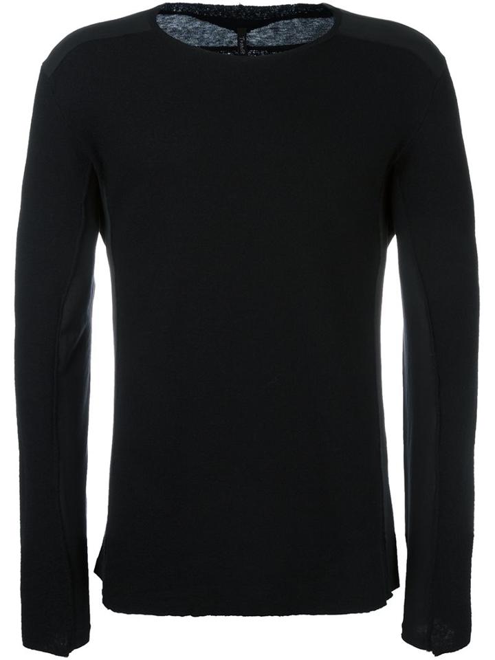 Transit Panelled Jumper, Men's, Size: Xl, Black, Cotton/wool