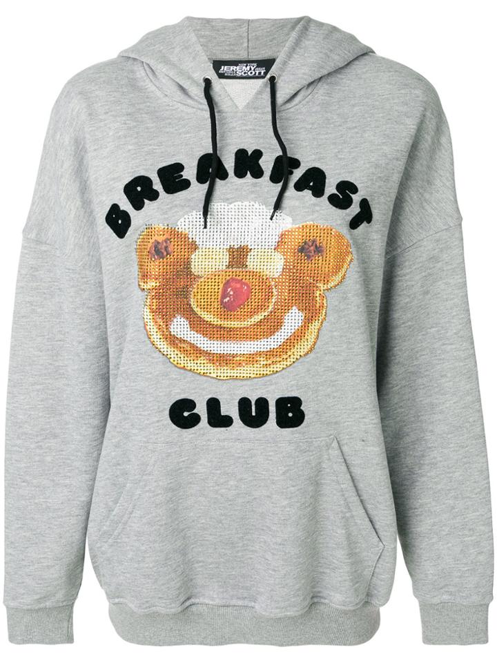 Jeremy Scott Breakfast Club Hooded Sweatshirt - Grey