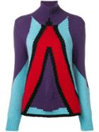 Bottega Veneta Geometric Panel Polo Neck - Multicolour