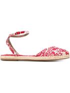 Tabitha Simmons Sebille Espadrilles, Women's, Size: 38, Red, Rubber/leather/cotton