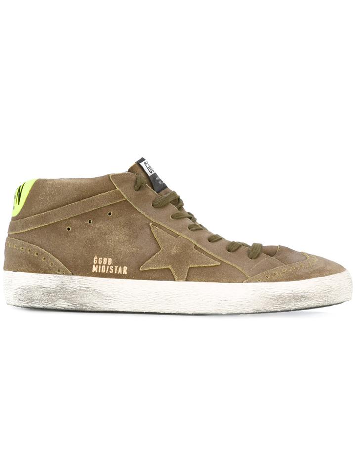 Golden Goose Deluxe Brand Mid Star Sneakers - Green