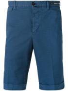 Pt01 - Cuffed Shorts - Men - Cotton/spandex/elastane - 46, Blue, Cotton/spandex/elastane