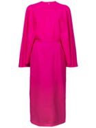 Sara Battaglia Cape Style Dress - Pink & Purple