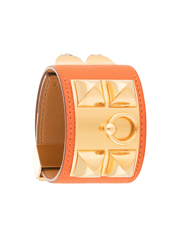 Hermès Vintage Collier De Chien Bangle - Yellow & Orange