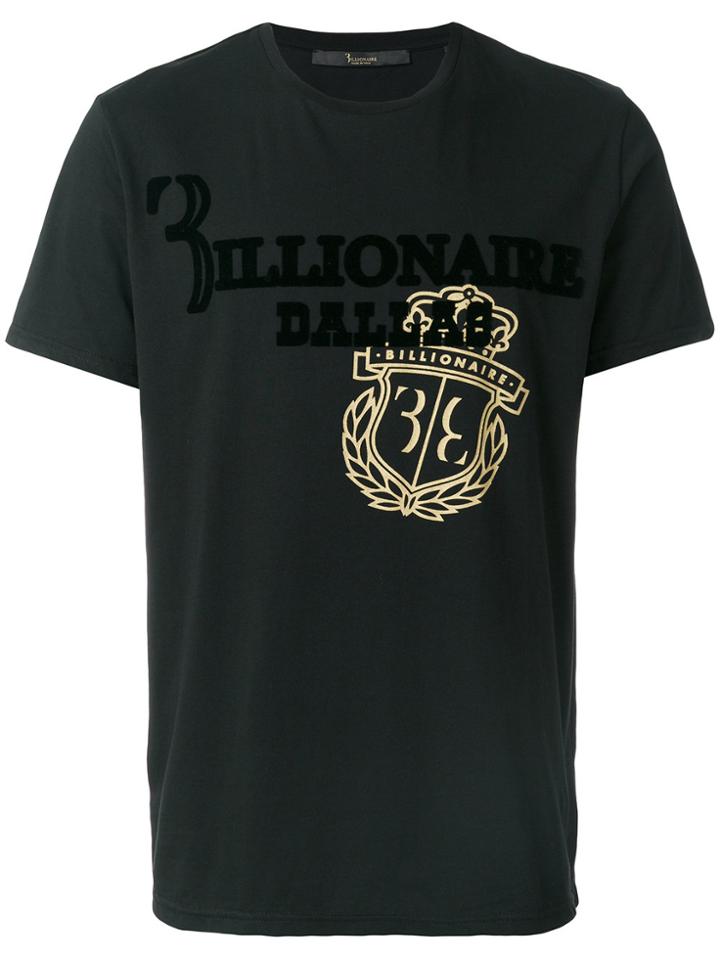 Billionaire Logo Print T-shirt - Black