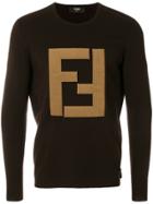 Fendi Front Logo Sweater - Brown
