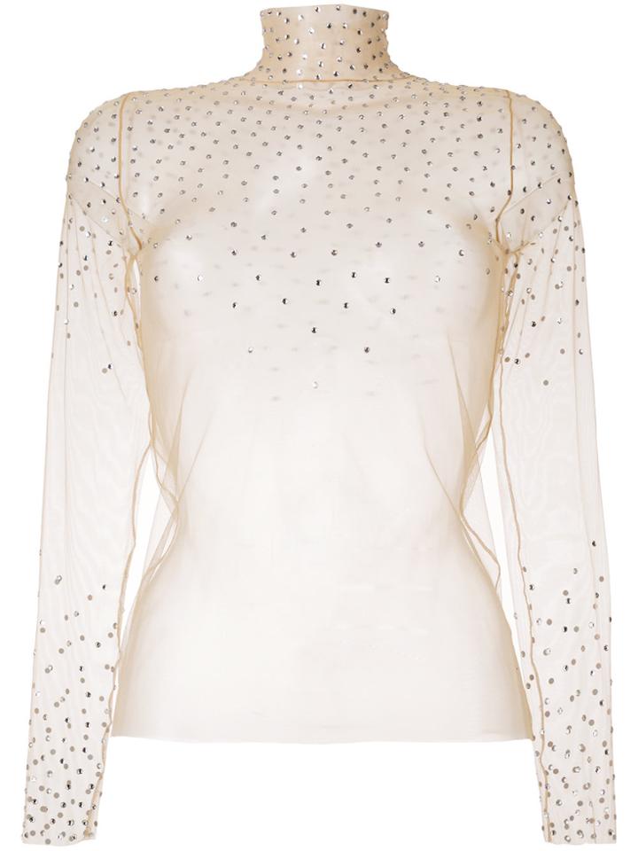 Cristina Savulescu Sheer Blouse - Nude & Neutrals