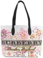 Burberry Doodle Tote - White