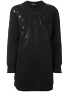 Neil Barrett 'lightning Bolt' Sweatshirt, Women's, Size: Small, Black, Lyocell/cotton/viscose/polyurethane