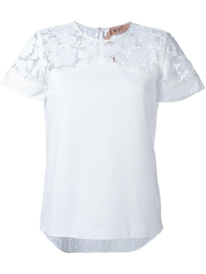 No21 'lace Embroidered' T-shirt