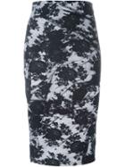 Mcq Alexander Mcqueen Floral Lace Print Skirt, Women's, Size: L, Black, Cotton/spandex/elastane