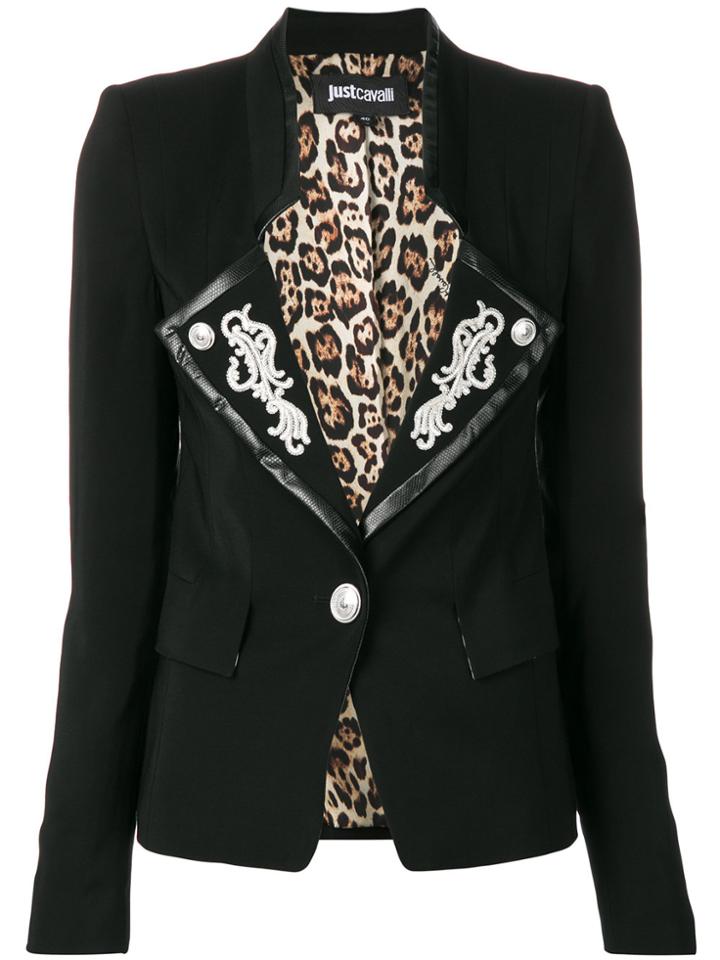 Just Cavalli Embroidered Formal Jacket - Black