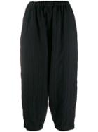 Comme Des Garçons Comme Des Garçons Striped Cropped Trousers - Blue